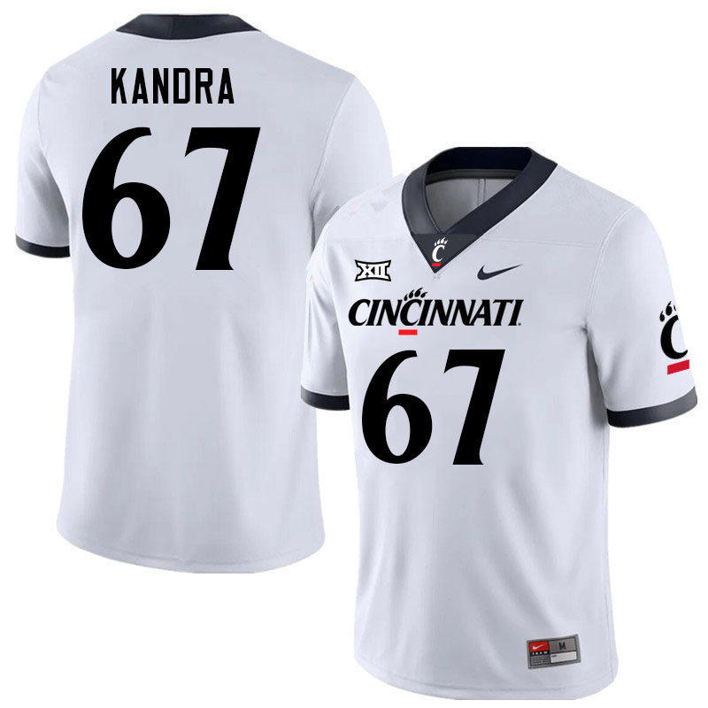 Cincinnati Bearcats #67 Luke Kandra Big 12 Conference College Football Jerseys Stitched Sale-White